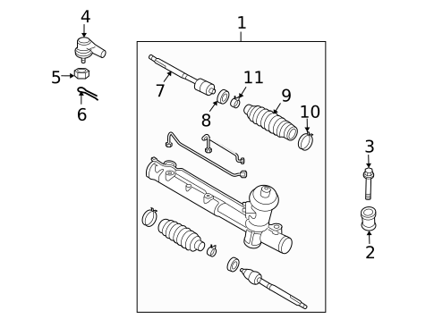 Steering Gear & Linkage for 2010 Mazda Tribute #0