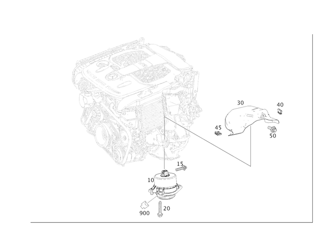 270 - Engine Suspension: Hexalobular Screw for Mercedes-Benz Image image