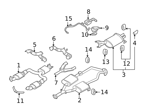 Exhaust Components for 2002 INFINITI Q45 #0