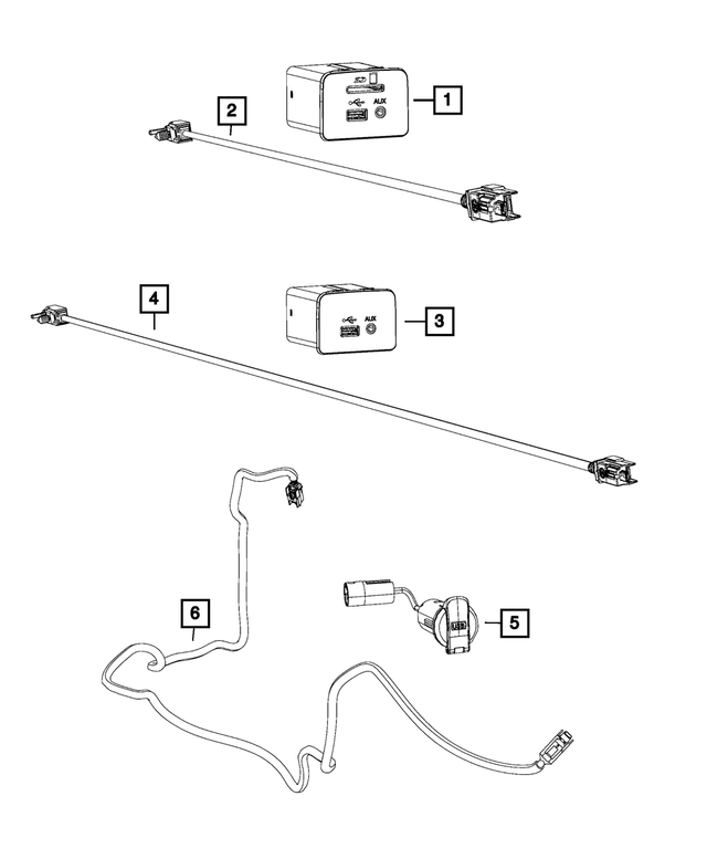 « 68158773AC – Electrical : Usb CÂble pour Mopar Image »