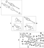 4103934050 - Front Drive Axle: Gear Kit for Lexus: LS460, LS500, LS500h, LS600h Image
