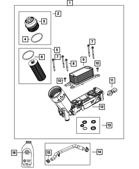 Engine Oiling, Oil Pan and Indicator (Dipstick) for 2019 Chrysler Pacifica #1