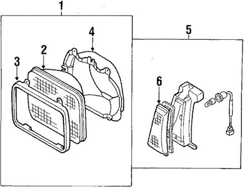 Headlamp Components for 1988 Subaru Justy #0