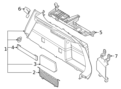 Interior Trim - Rear Body for 2024 BMW X6 #2