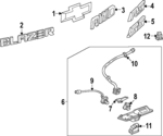 26359995 - Body: Emblem for Chevrolet: Blazer EV Image