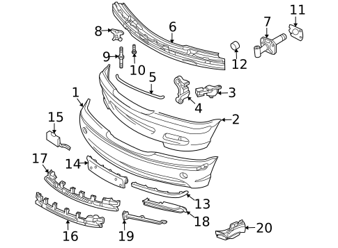 Bumper & Components - Front for 2003 BMW 325xi #1