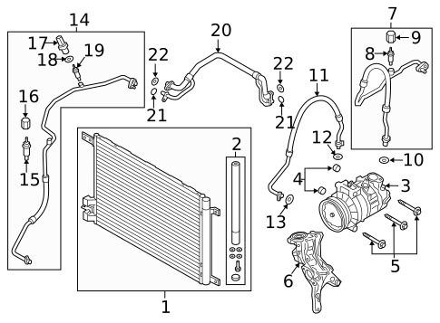 Condenser, Compressor & Lines for 2017 Audi TTS Quattro #0