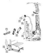 5KM481DVAE - : Front Outer Seat Belt, Right for Jeep: Wrangler Image