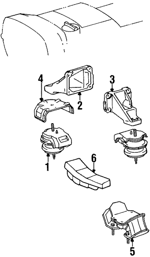 Engine Mounting for 1993 Lexus GS300 #0