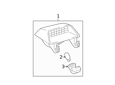 High Mounted Stop Lamp for 2010 Toyota Yaris #1