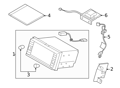 Navigation System Components for 2008 Subaru Impreza #0