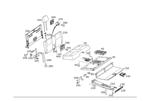 Rear Folding Seat for 2014 Mercedes-Benz E350 #0