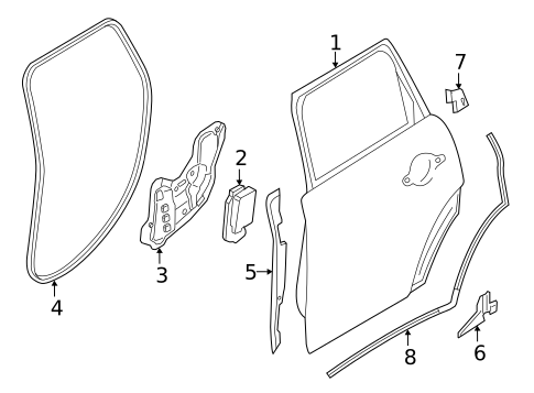 Door & Components for 2024 Mini Cooper Countryman #1