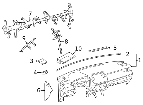 Instrument Panel for 2022 Toyota RAV4 #0