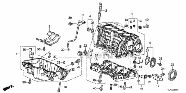 Cylinder Block - Oil Pan (2.4L) for 2019 Honda CR-V #0