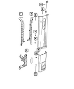 7ET20TX7AB - Interior Trim: B Pillar Upper Trim Panel, Right for Mopar Image