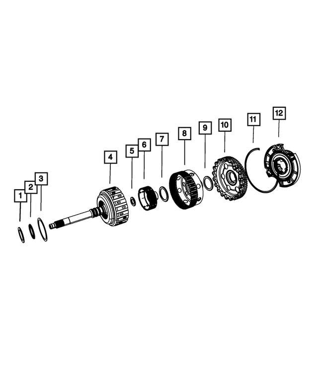 68019787AA - AS68RC; 6-Speed; Automatic Transmission: Rear Clutch Thrust Washer for Mopar Image