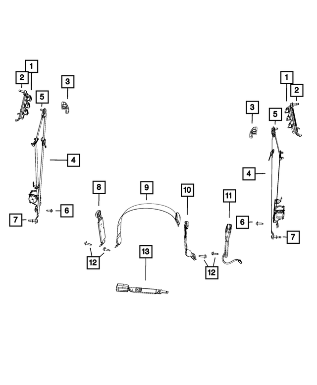 6036773AA - Restraints: Pan Head Screw for Mopar Image image