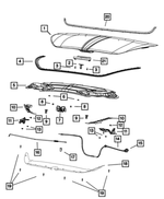 68142655AC - Body Sheet Metal Except Doors: Hood To Cowl Weatherstrip for Mopar Image