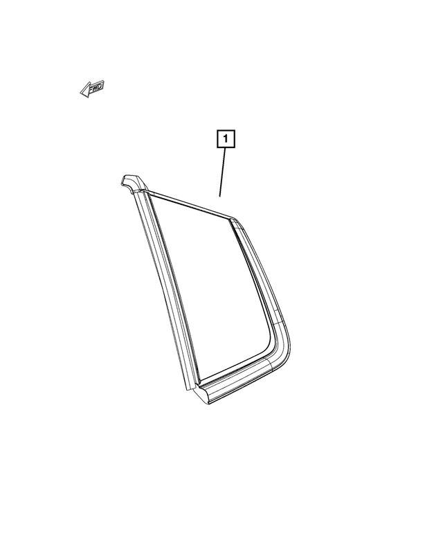 55112801AA - Glass: Quarter Window Glass, Left for Mopar Image