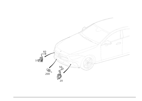 Horn and Outboard Temperature Indicator for 2022 Mercedes-Benz CLS450 #0