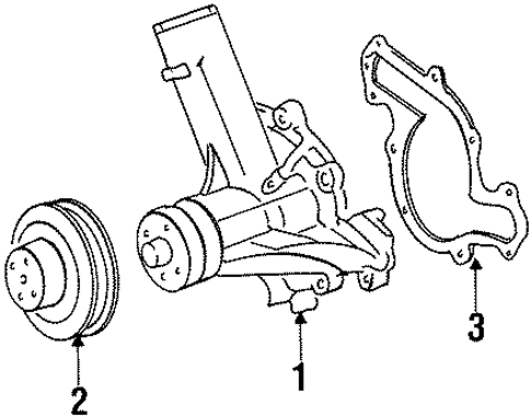 Water Pump for 1995 Mercury Cougar #2