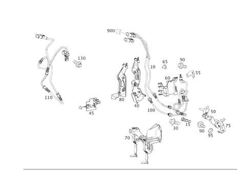Front Axle Wiring for 1999 Mercedes-Benz S600 #0