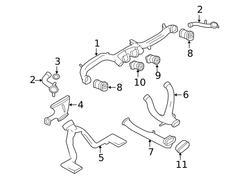 Ducts for 2009 Ford Taurus X #0