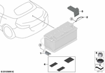 61216832664 - Vehicle Electrical System: Battery Clamp Rail for BMW Image image