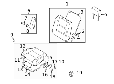 Driver Seat Components for 2015 Nissan Armada #0