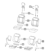 1RL11HL1AA - Interior Trim: Headrest Sleeve for Mopar Image