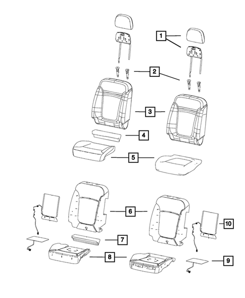 Front Seats - First Row for 2014 Dodge Journey #1