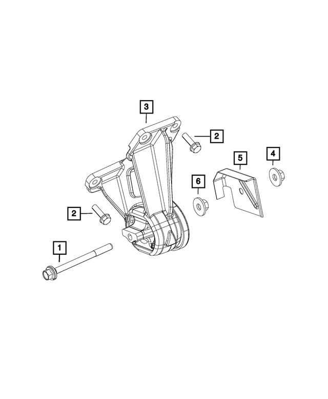 6101688 - Engine: Hex Lock Nut, Mounting for Mopar Image