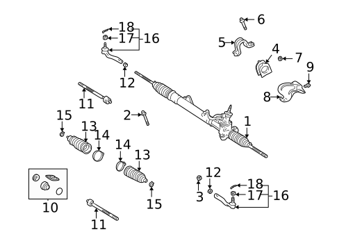 Steering Gear & Linkage for 2005 Scion xB #0