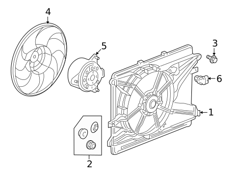 Cooling Fan for 2008 Saturn Vue #0