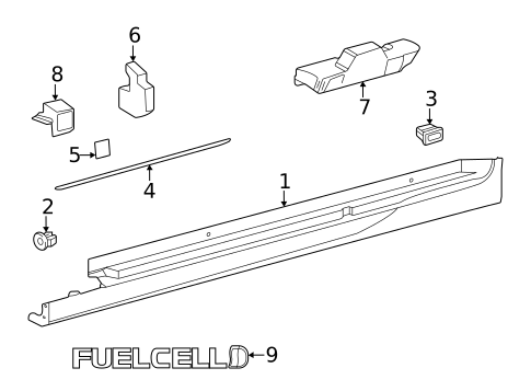 Exterior Trim - Pillars for 2025 Toyota Mirai #0