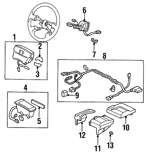 Air Bag Components for 1995 Honda Civic #0