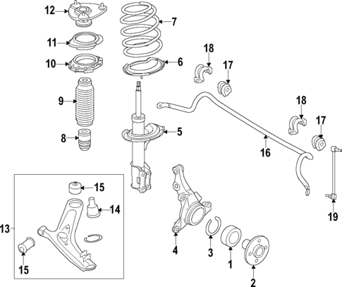 Suspension Components for 2014 Hyundai Accent #1