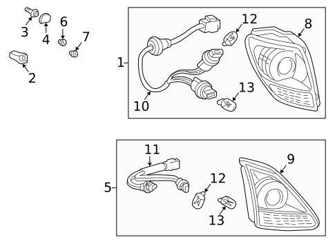 Tail Lamps for 2003 Lexus RX300 #0
