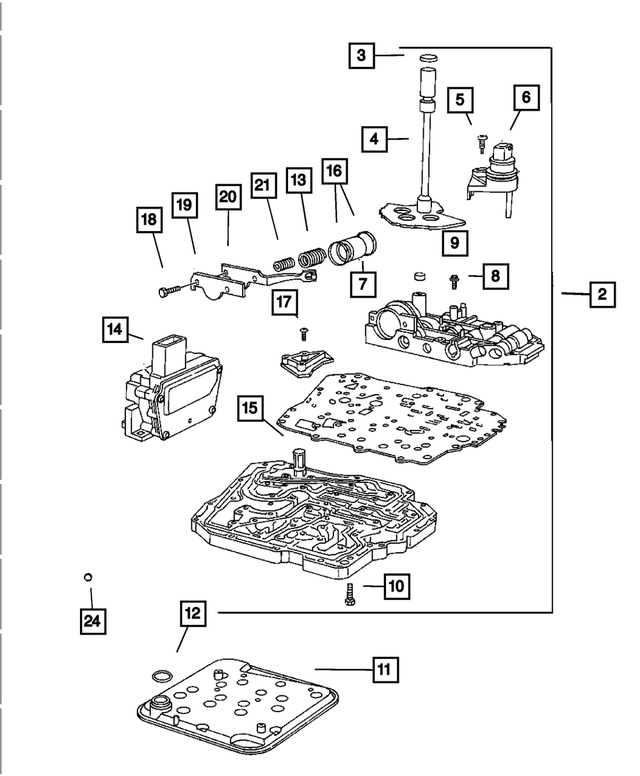 R2854169AB - Automatic Transaxle 4 Speed: Valve Body for Mopar Image image