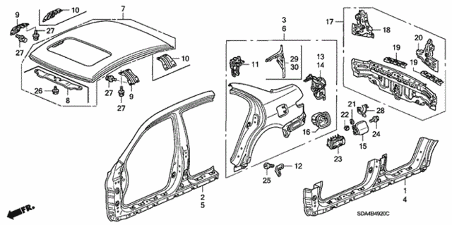 Outer Panel (Old Style Panel) for 2004 Honda Accord #0