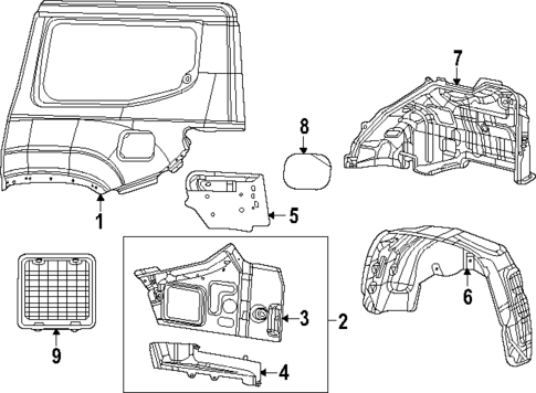 Quarter Panel & Components for 2024 Jeep Wagoneer L #0