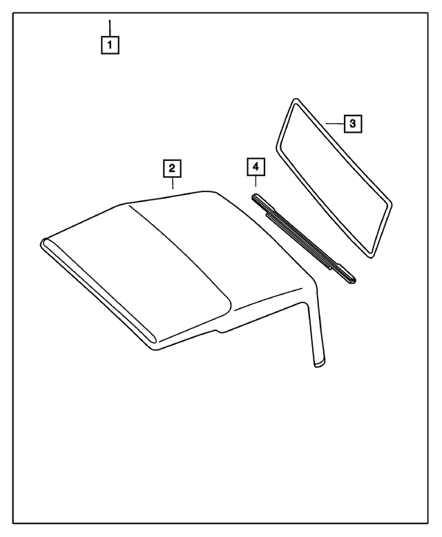 82206623AB - Mopar Accessories - Component Parts: Soft - Hardtop Replacement Top Kit for Mopar Image