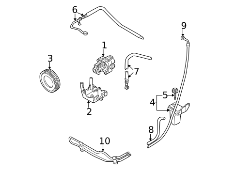 Pump & Hoses for 2002 Audi S6 #0