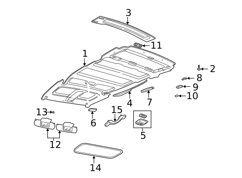 Interior Trim - Roof for 1999 Pontiac Montana #1