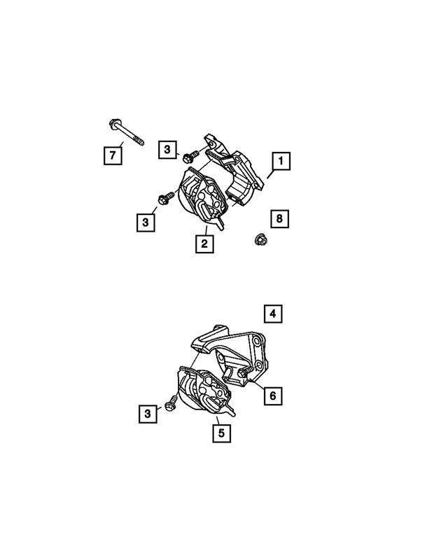 6508414AA - Engine and Transmission Mounting: Hex Flange Head Screw for Mopar Image