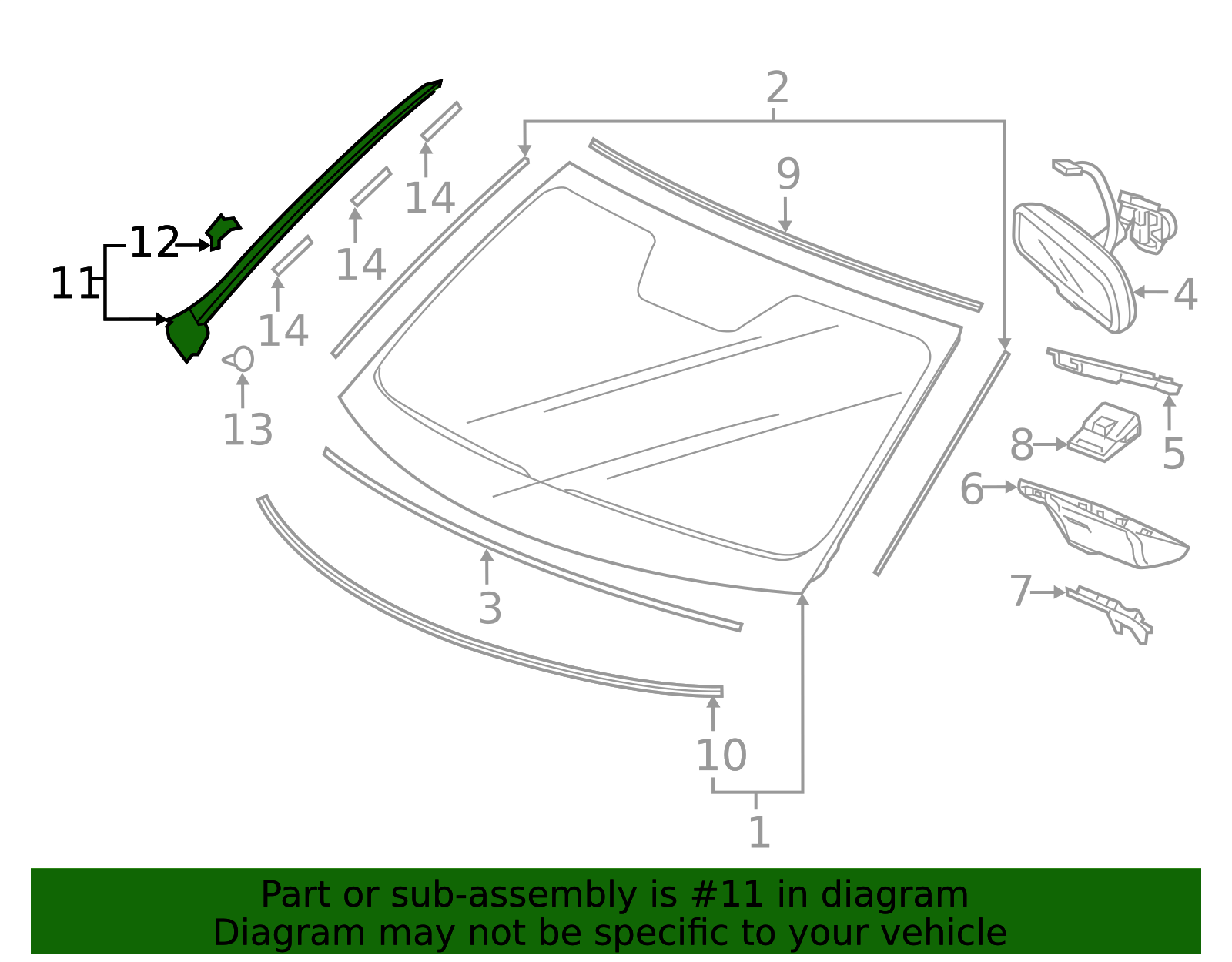 73152-TG7-A02 - Windshield Molding 2016-2025 Honda | Honda Parts Online