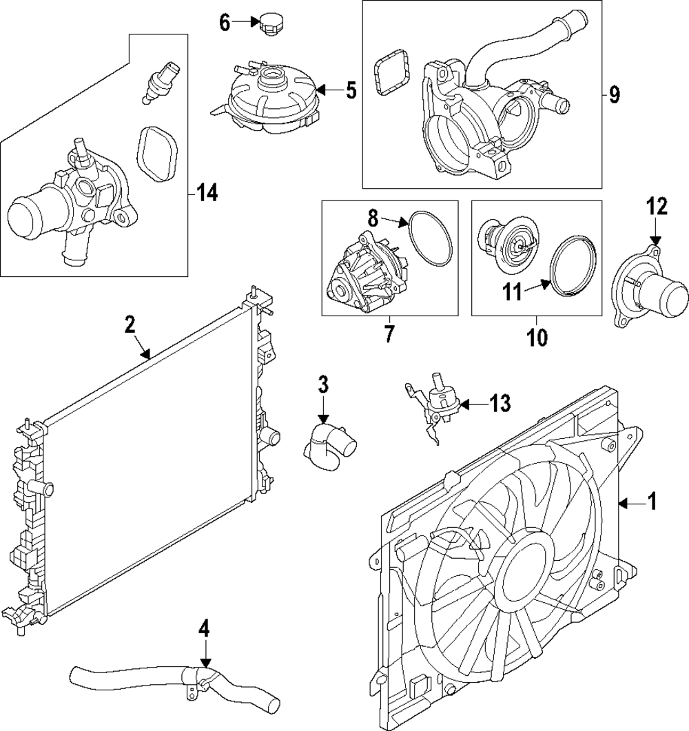 LX6Z-18D473-P - Engine Auxiliary Water Pump 2020-2026 Ford | Ford