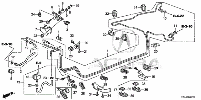 Fuel Pipe (4WD) for 2012 Acura TL #0