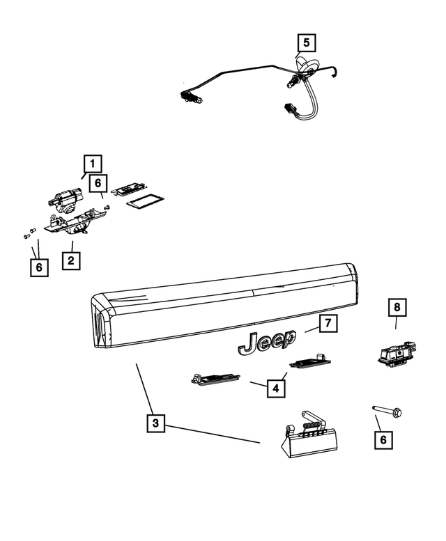 5189328AA - Electrical: License Lamp Lens, Right for Mopar Image